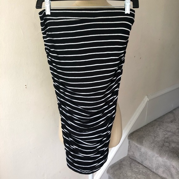 Splendid New Haven Stripe Rayon Knee Length Skirt - Picture 5 of 9